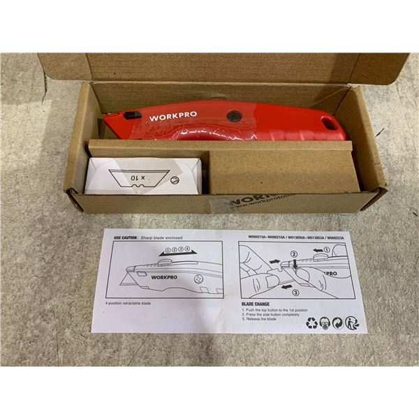 Workpro Premium Utility Box Cutter Knife - Red