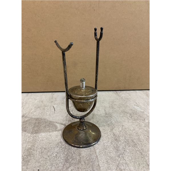 Vintage Congac Brandy Snifter Glass Warmer - Silver Plated - Italy