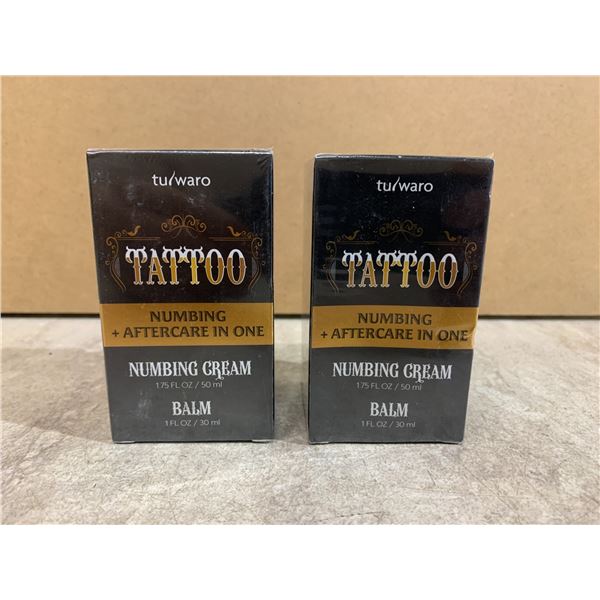 Lot of 2 Tuiwaro Tattoo Numbing Cream and Balm - All in One Care