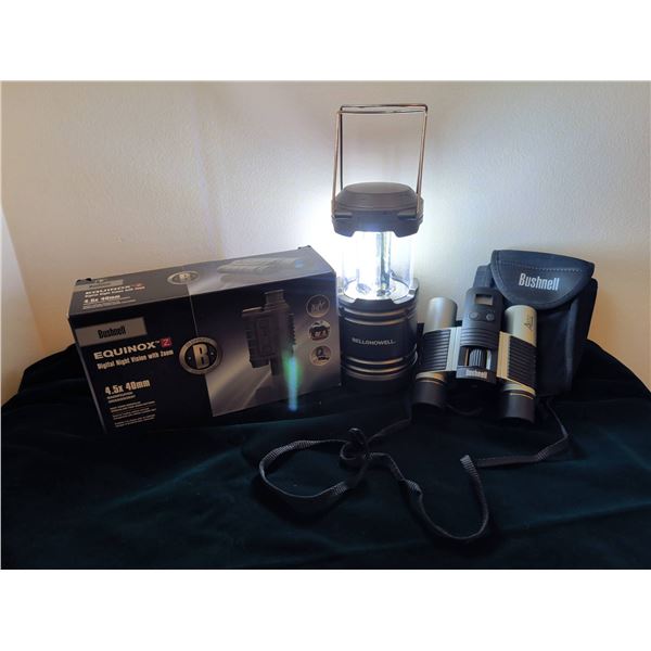 Bushnell Equinox Z Digital Night Vision, Bushnell Binoculars, Bell+Howell Lantern