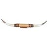 Image 2 : Mounted Longhorn Steer Horns with Leather and Metal Accents