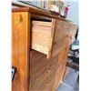 Image 3 : Pine Wood Dresser with Five Drawers and Shelved Cabinet