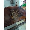 Image 2 : Oak Queen Size 4 Post Bed Frame with Wheat Motif