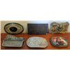 Image 1 : 6 Decorative Metal Belt Buckles