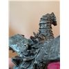 Image 7 : Wings Spread Dragon Figurine with Crystal Orb &'Discovering Dragons' Magnet Set