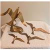Image 1 : Brass Seagulls Sculptures and Wall Mounts, Set of 4