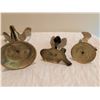 Image 8 : 3 Brass Eagle Figurines with Spread Wings