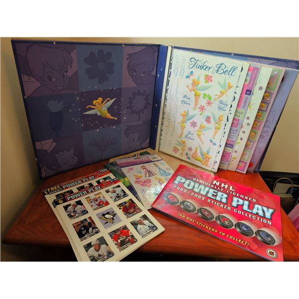 Disney Fairy Scrapbook Kit and NHL Sticker Collection Lot