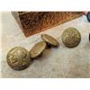 Image 3 : Ornate Brass Box with Assorted Decorative Buttons