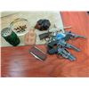 Image 1 : Lot: Die-Cast Toy Cap Guns, Souvenir Paperweight, Shaker, Keychains