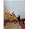 Image 1 : 3 Plastic Model Horses, with Saddle Accessory