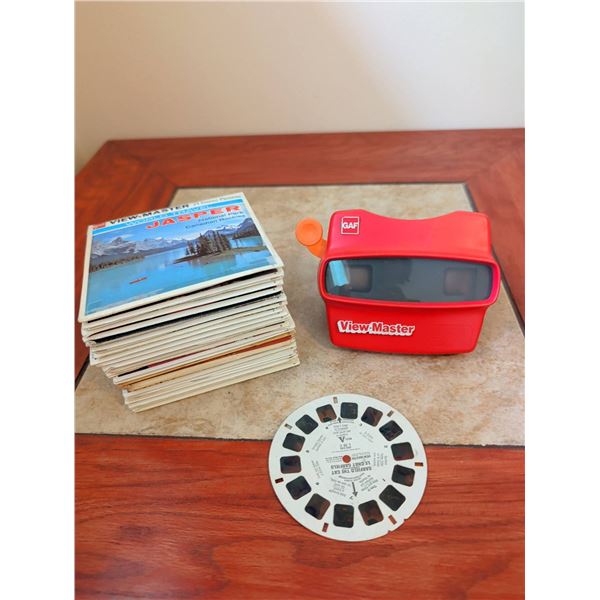 GAF View-Master With 24 Stereo Picture Reels Assorted Titles