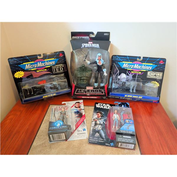 Lot: Marvel Legends and Star Wars Action Figures, Micro Machines