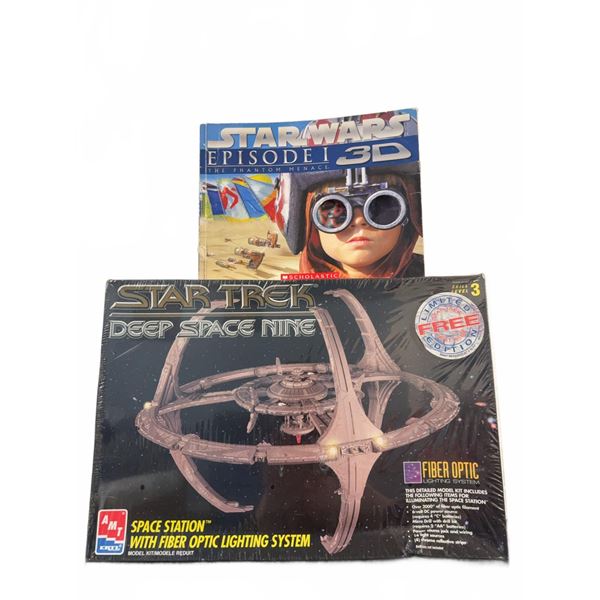 Star Trek Deep Space Nine AMT Model Kit and Star Wars Episode I 3D Book