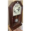 Image 2 : Old Timer 31 Day Wall Clock and Wooden Mantel Clock Pair(missing Glass NOT tested!)