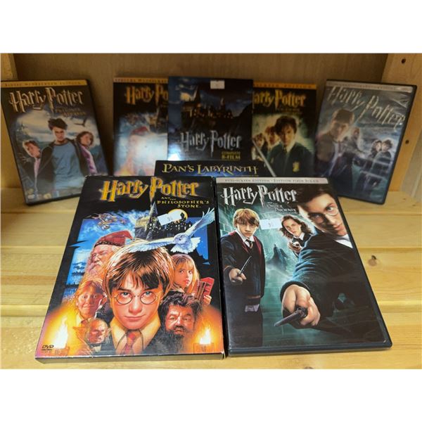 Harry Potter DVD Movie Lot Including Complete 8-Film Collection