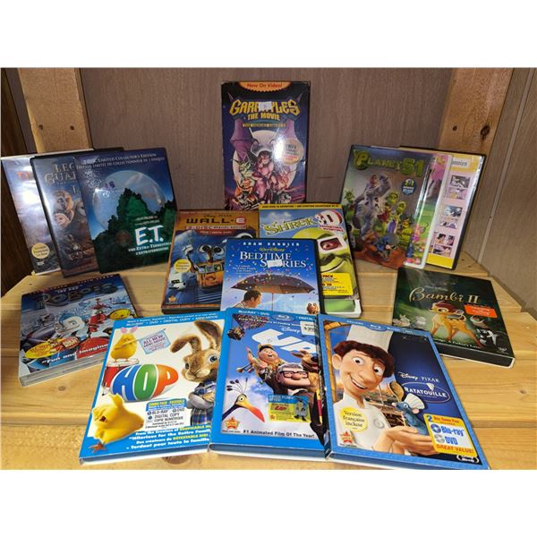 Family and Animated DVD, Blu-ray, and VHS Movies