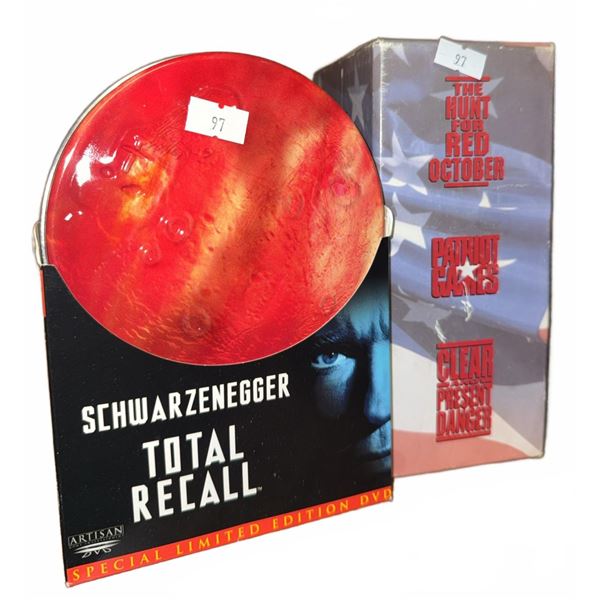 VHS Tapes and Total Recall DVD Set