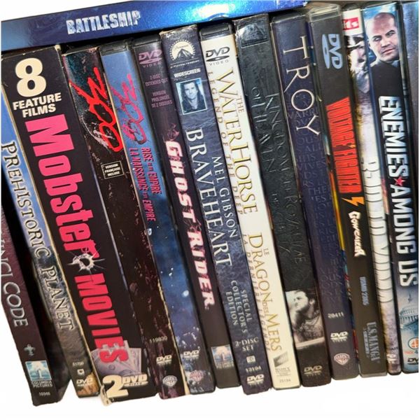 Action and Adventure DVD Movie Lot (Approx. 30 Discs)