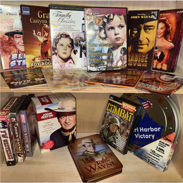 DVD Collection Featuring John Wayne and Classic Westerns