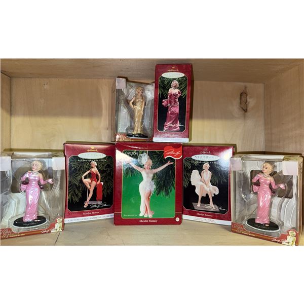 Marilyn Monroe Hallmark Keepsake and Carlton Ornaments Lot of 6