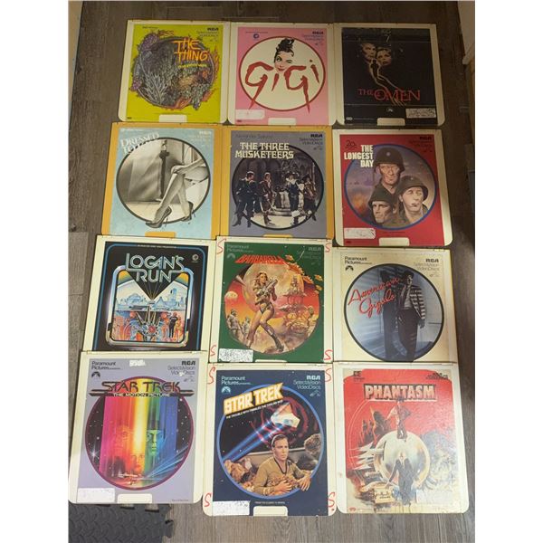 12 RCA SelectaVision VideoDiscs Including Star Trek and Barbarella