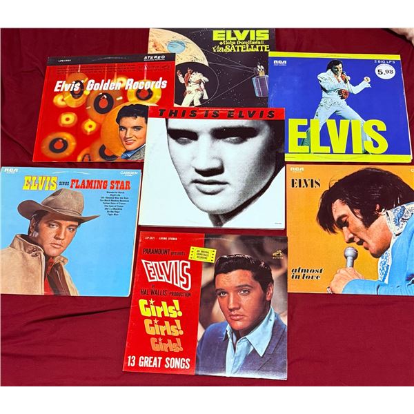 7 Elvis Presley Vinyl LP Records