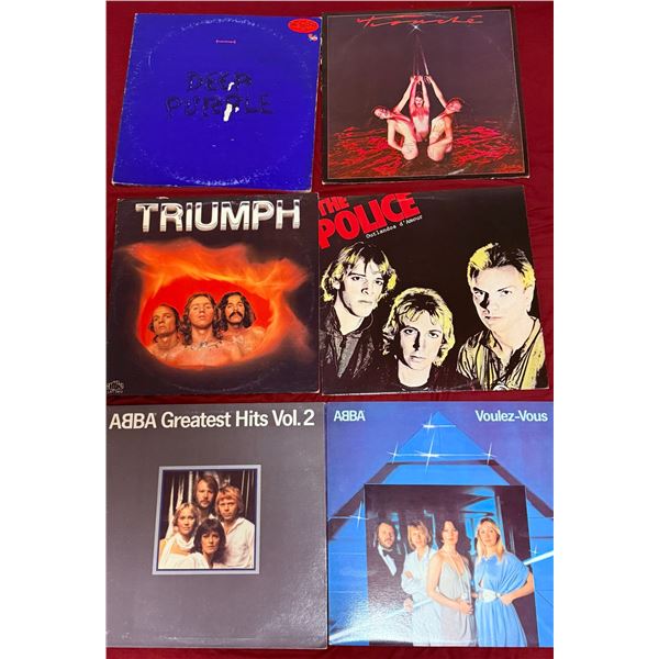 6 Classic Rock and Pop Vinyl LP Records