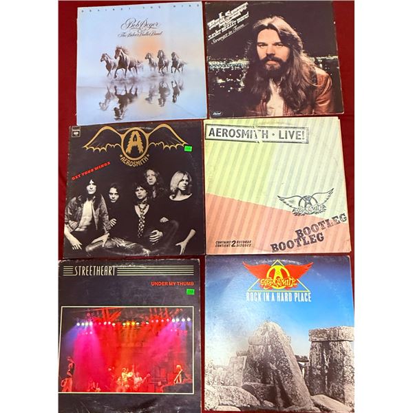 Classic Rock Vinyl LP Lot: Aerosmith, Bob Seger, Streetheart