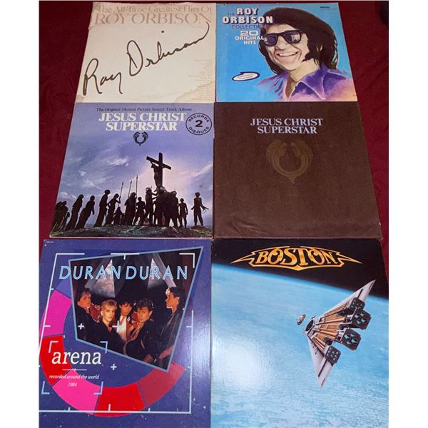 Vinyl Record Lot: Roy Orbison, Jesus Christ Superstar, Duran Duran, Boston