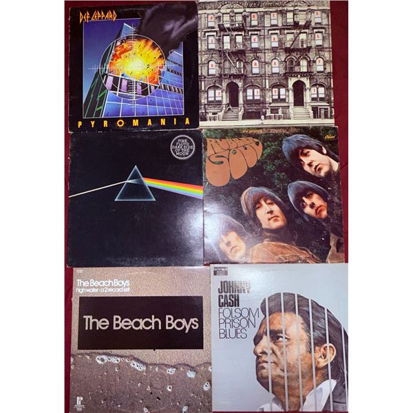 Classic Rock and Pop Vinyl LP Record Lot, 6 Titles
