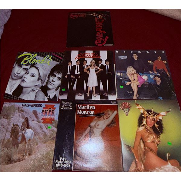 7 Vintage Vinyl Records: Blondie, Cher, Marilyn Monroe, Cabaret
