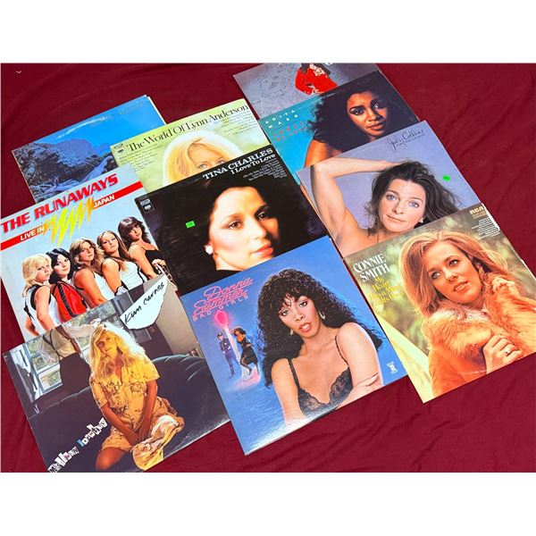 10 Vintage Female Artist Vinyl LP Records