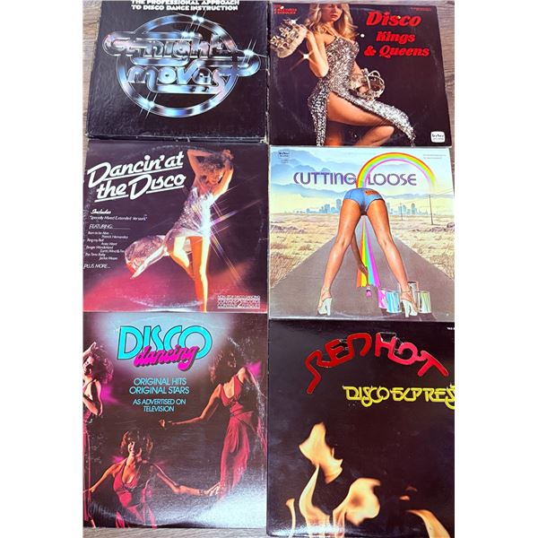 6 Assorted Disco Vinyl Records, Various Artists