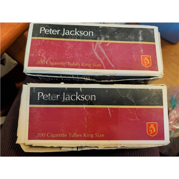 Large Assortment of Trading Cards in Peter Jackson Cigarette Tube Boxes