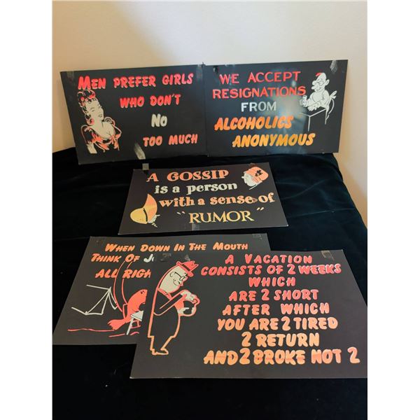 5 Humorous Vintage-Style Bar Signs