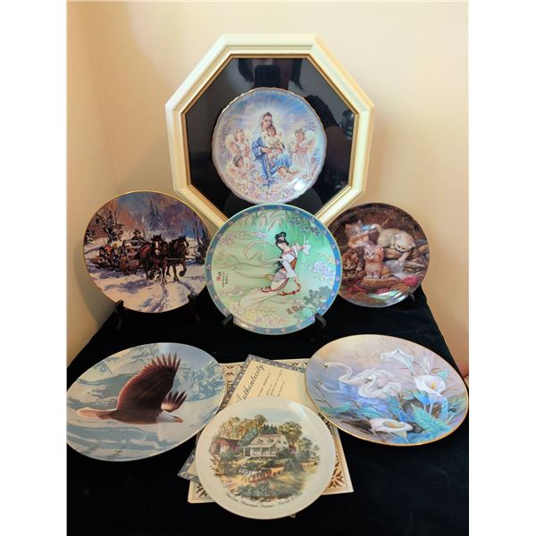 Collectible Decorative Plates With Certificates
