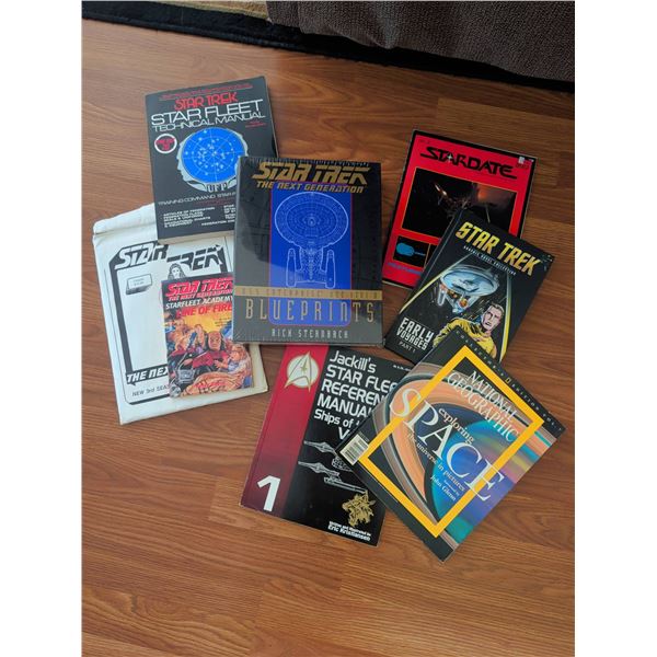 Star Trek and Space Reference Books Lot Including Blueprints
