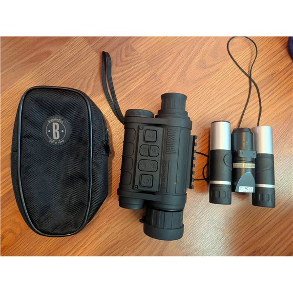 Bushnell Equinox Z Digital Night Vision Monocular & Shnkr Binoculars Lot