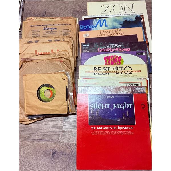 Vintage Vinyl Record Lot – LPs and 45s, Mixed Genres & Artists