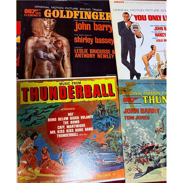 Vintage James Bond & Movie Soundtrack Vinyl LP Lot