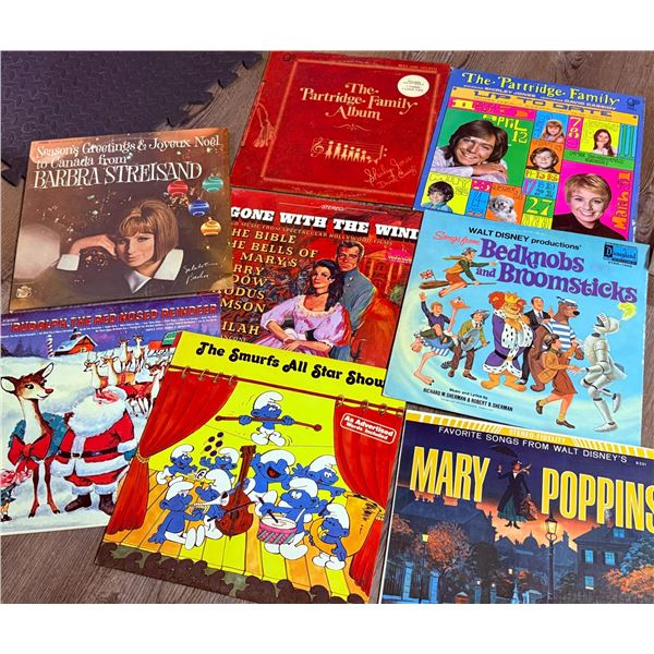 8 Vintage Children's and Classic LP Records