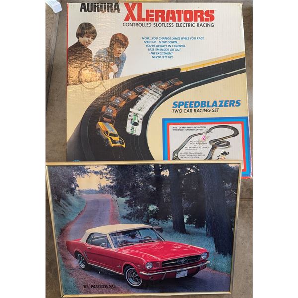 Aurora XLerators Slotless Electric Racing Set with Mustang Print