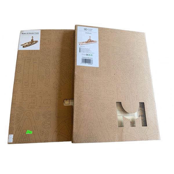 3 Wooden Mechanical Model Kits: ROKR Globe, Ship, Wrebbit Clock