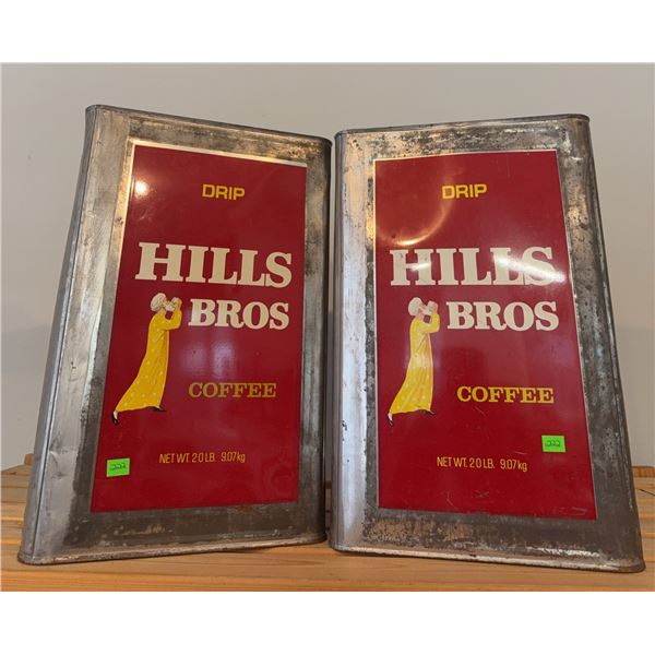 Hills Bros Coffee 20 lb Metal Tins