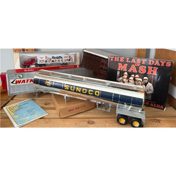 Toy Truck Trailers and Books Lot