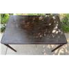 Image 5 : Rectangular Wood Table and Framed Wall Mirror