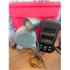 Image 1 : Two Space Heaters, Clip-On Desk Lamp, and Extension Cord