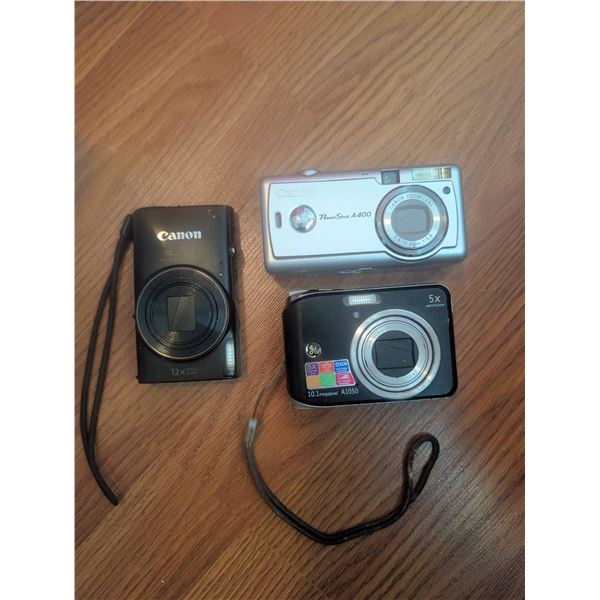 3 Digital Cameras: Canon, GE, Casio