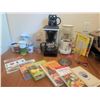Image 1 : Kitchen Lot with Coffee Maker, Blender, Mugs, and Cookbooks